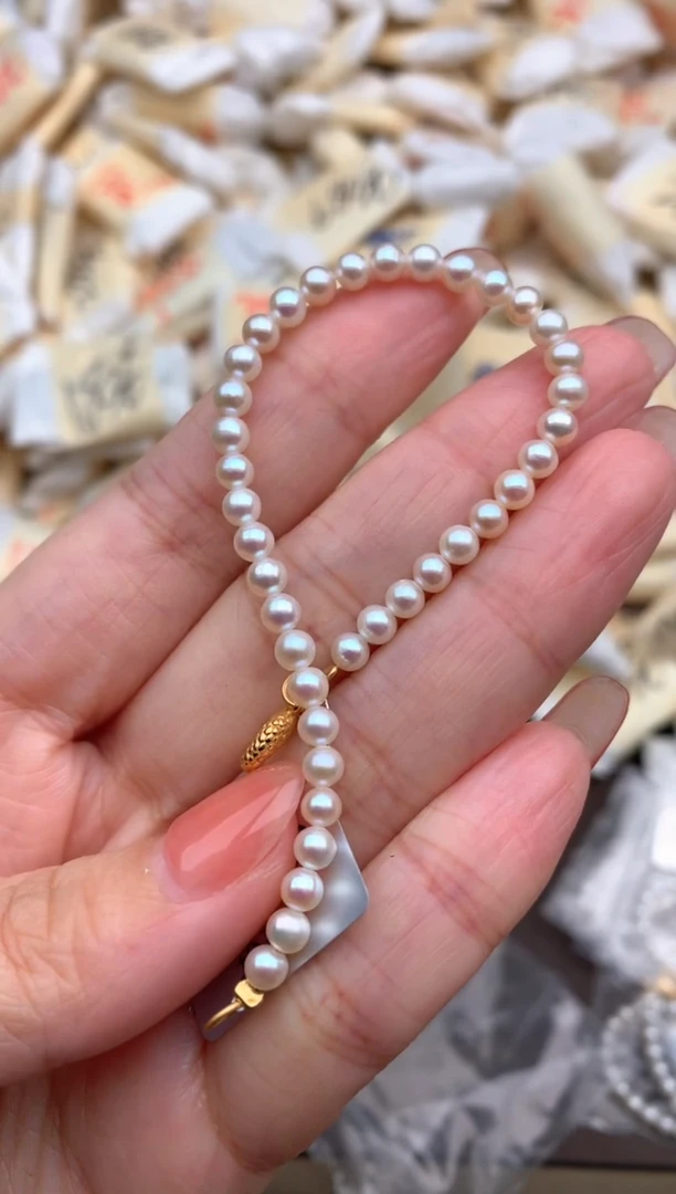 【闪购商品】淡水珍珠手绳银S925镶嵌一