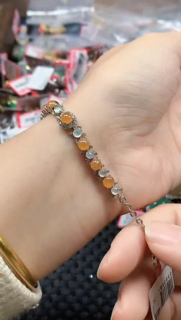 银S925镶嵌戒指翡翠天然A货缅甸翡翠