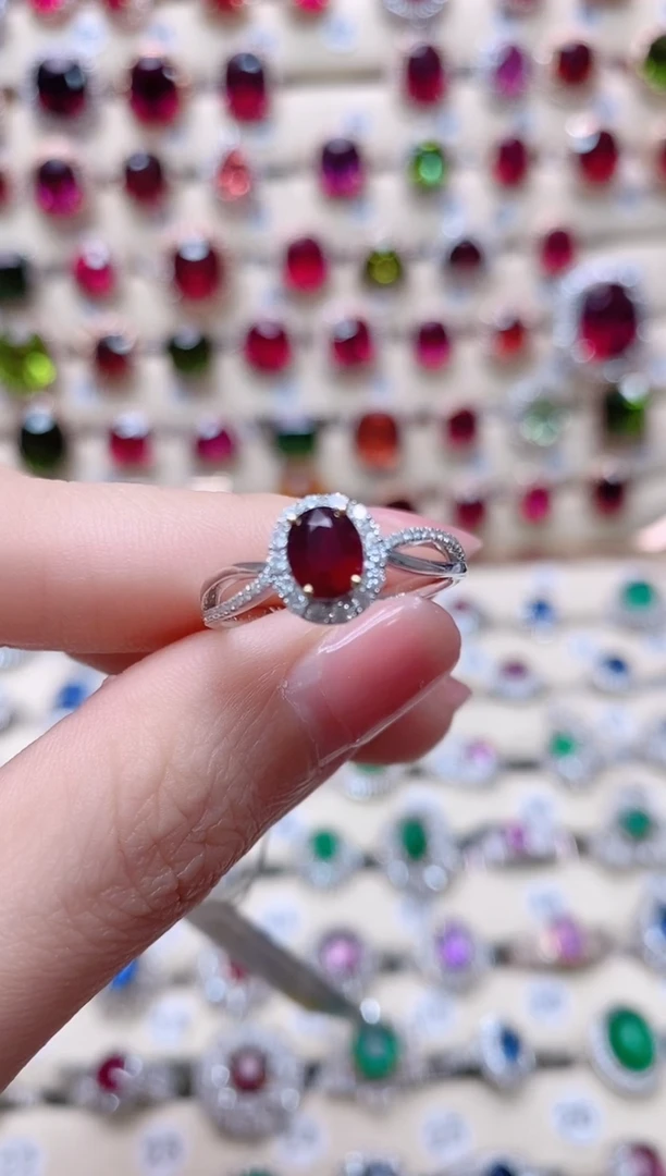 【闪购商品】红宝石18K金戒指18K金镶嵌1