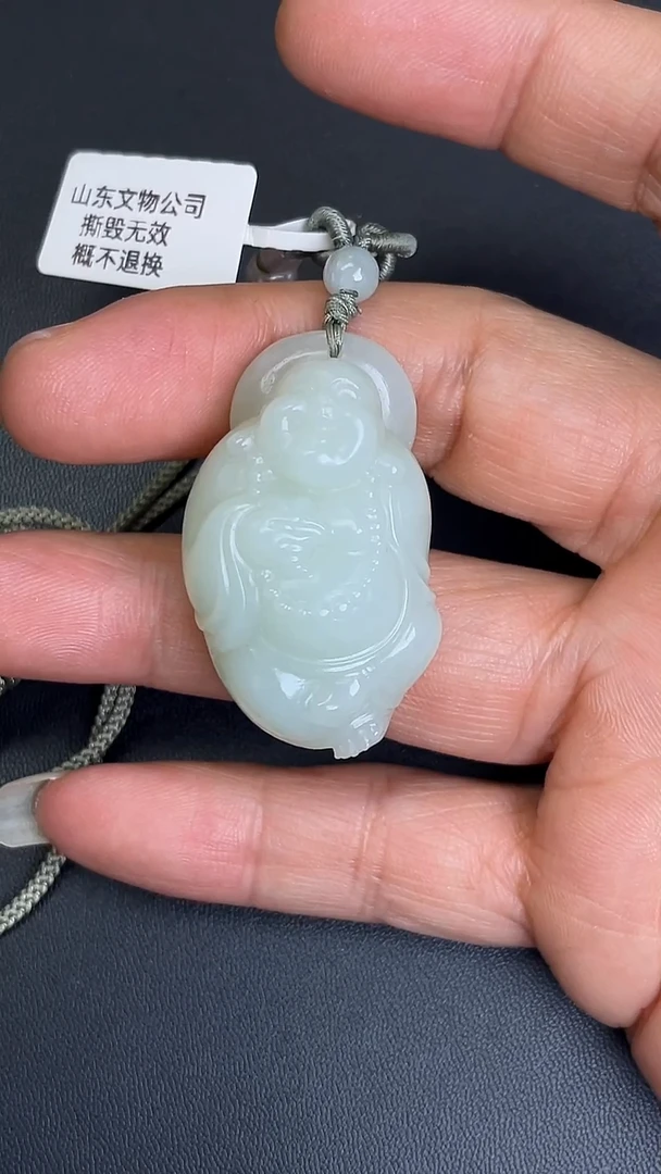 颈饰未镶嵌和田玉703018#和田玉白玉精雕佛公吊坠多人