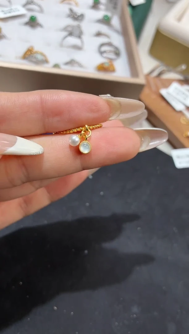 吊坠(不含链)银S925镶嵌翡翠吊坠