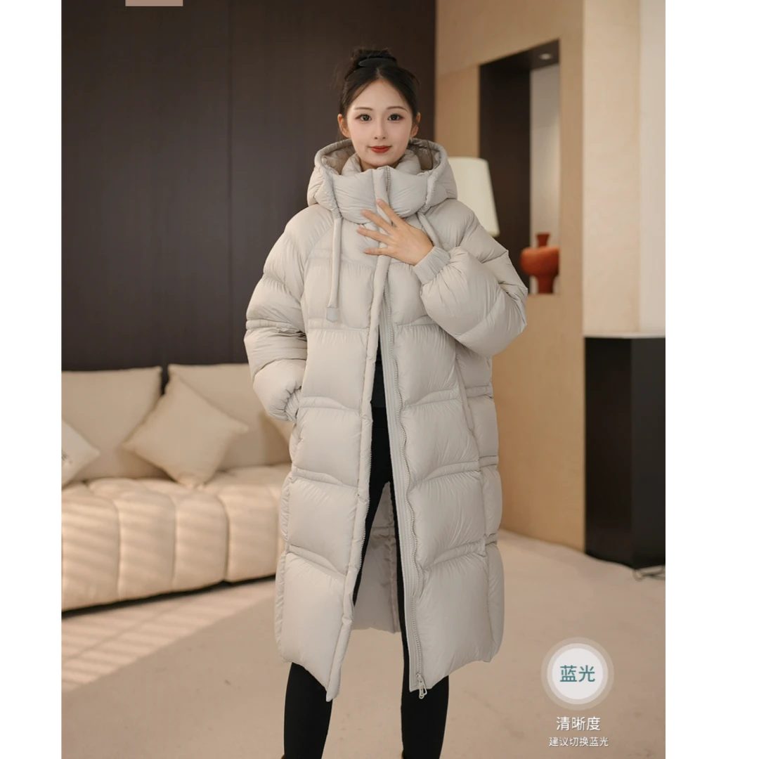 95新国标白鸭绒无胆泡芙连帽加厚冬季时保暖尚羽绒服