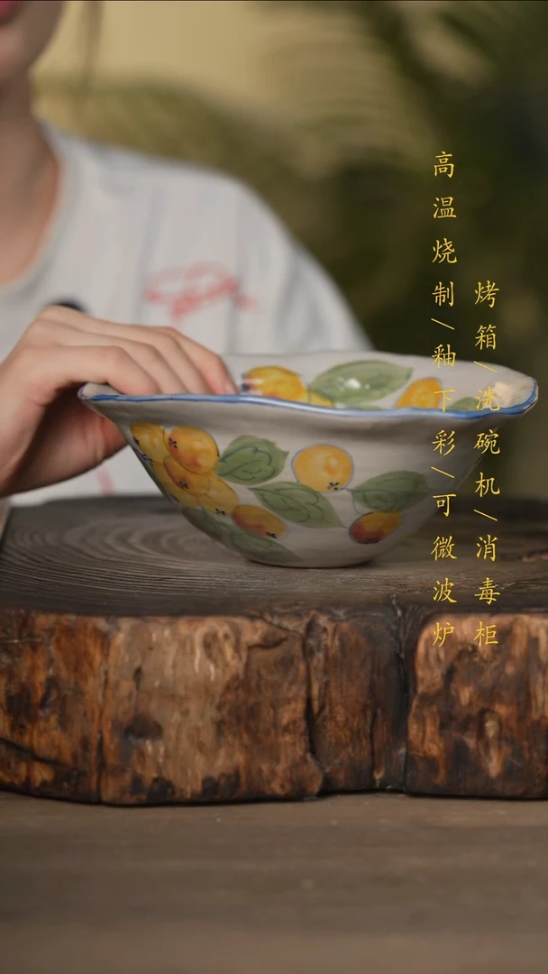 瓷片景德镇高温釉下彩可微波烤箱洗碗机