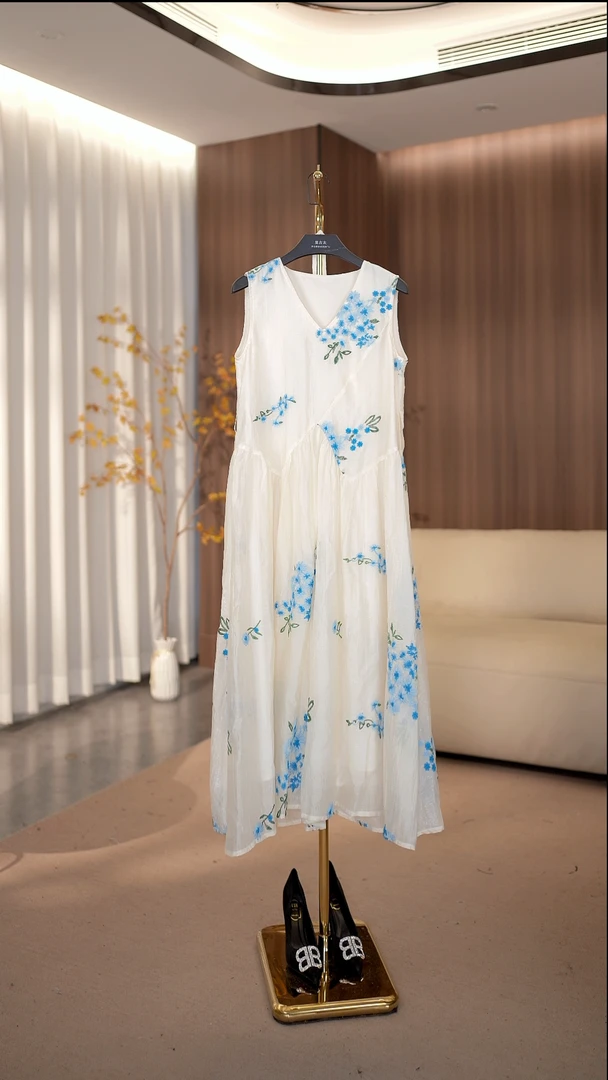 【富婆团】夏季气质国风显瘦复古连衣裙L-A1895