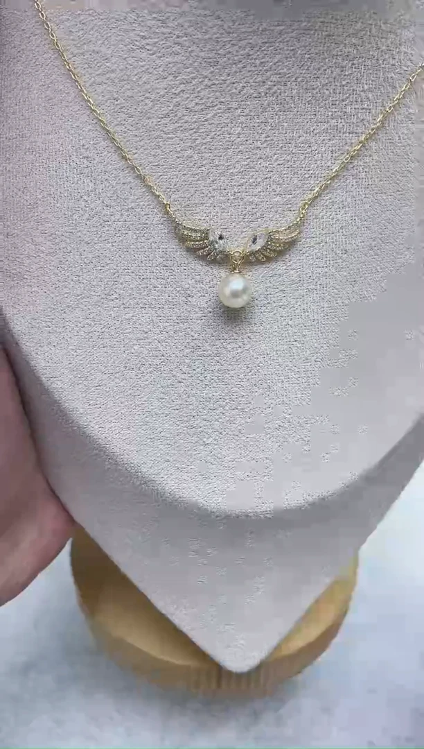 颈饰银S925镶嵌海水珍珠