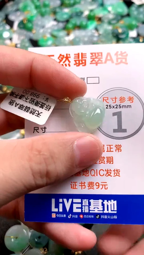 颈饰18K金镶嵌翡翠0281586111