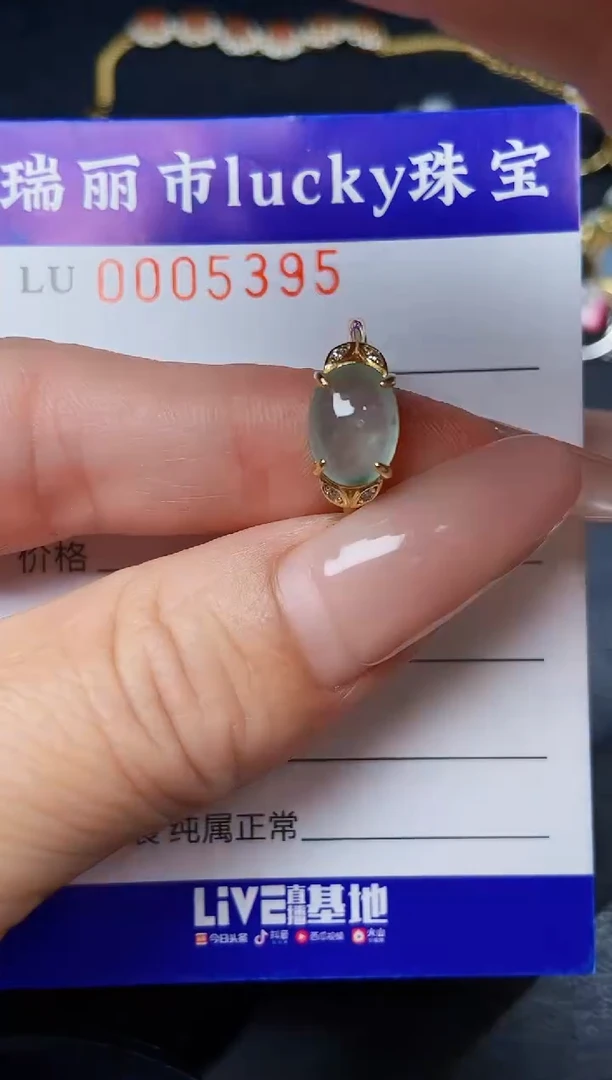 翡翠银S925镶嵌颈饰5395