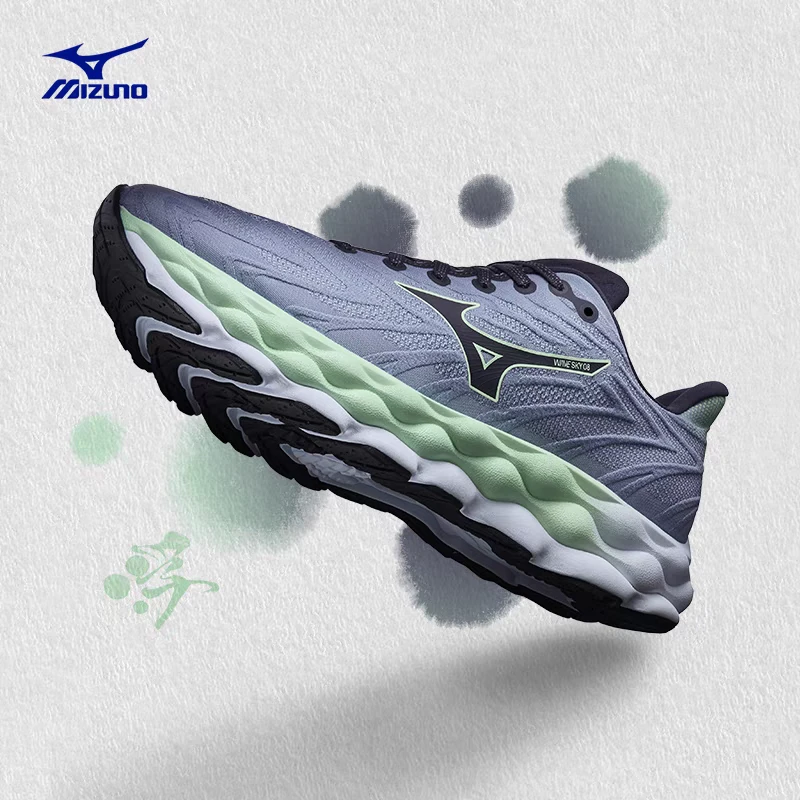 Mizuno美津浓25新款漂浮跑感高弹缓震动态贴合跑步鞋WAVE SKY 8