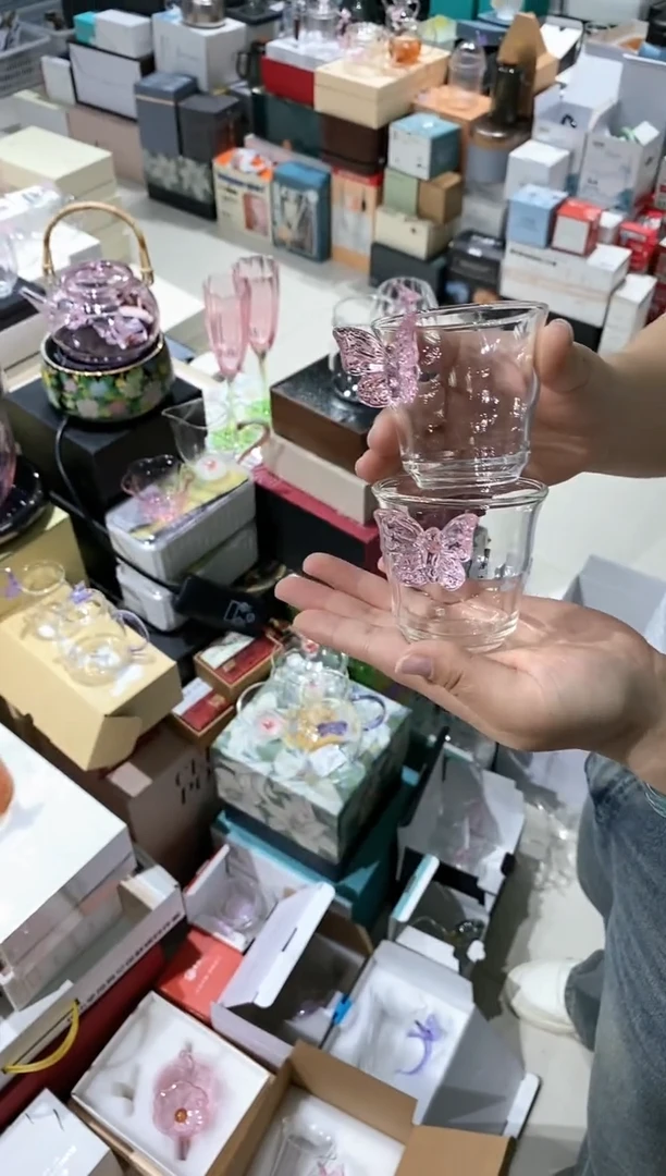 【闪购商品】2只蝴蝶杯