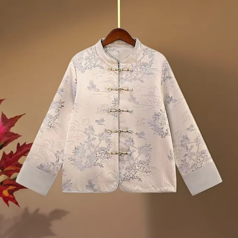 杭州重磅花萝缎新工艺刻花春秋新中式短外套2025新品原创正品发货