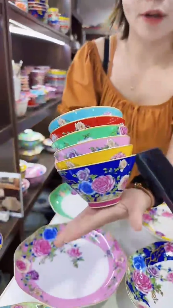 瓷片5英寸饭碗6个景德镇餐具