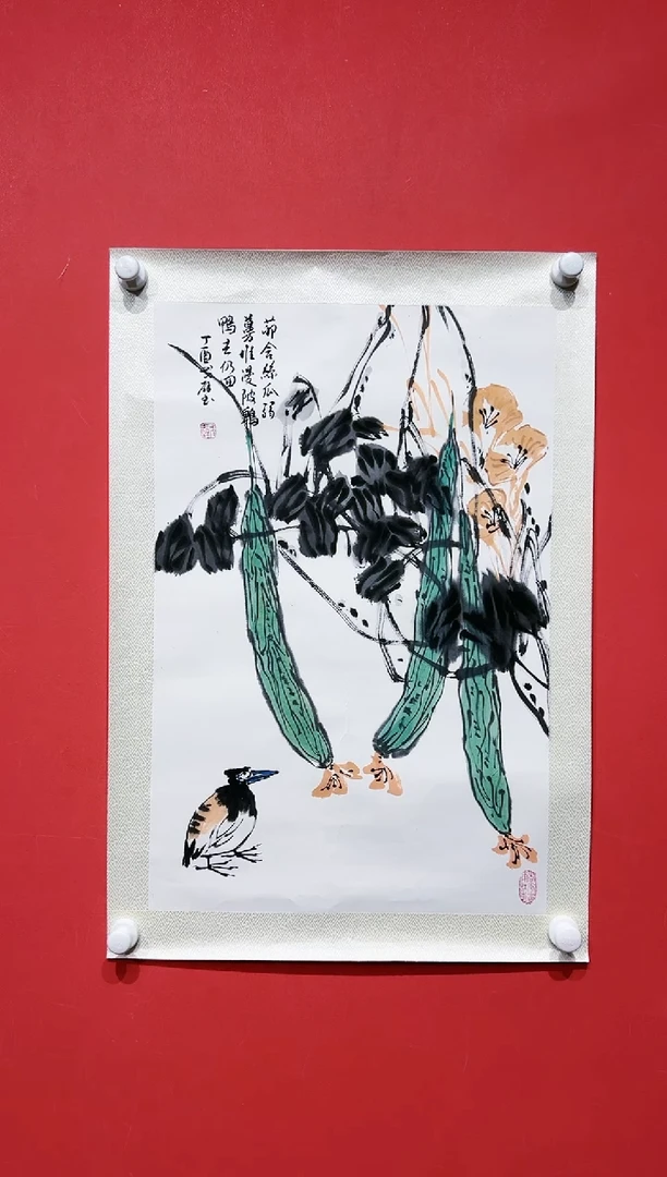 国画戈壁-2.7平尺-国画作品