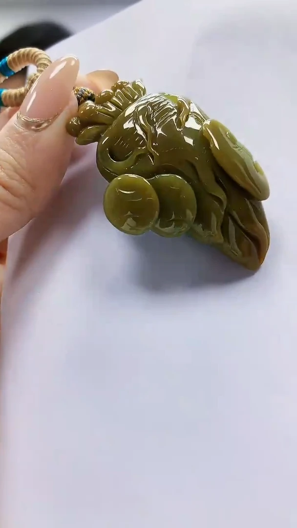 未镶嵌定制翡翠4898ty-毛货挂件50