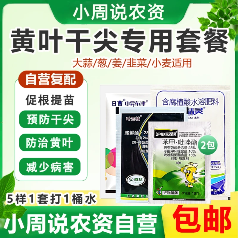 黄叶干尖专用套餐精准克黄 促根提苗预防干尖，防治黄叶