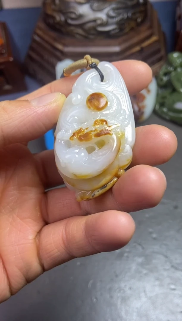 和田玉未镶嵌挂件和田玉