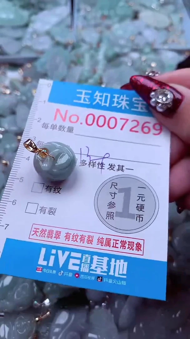 吊坠(不含链)未镶嵌翡翠7269