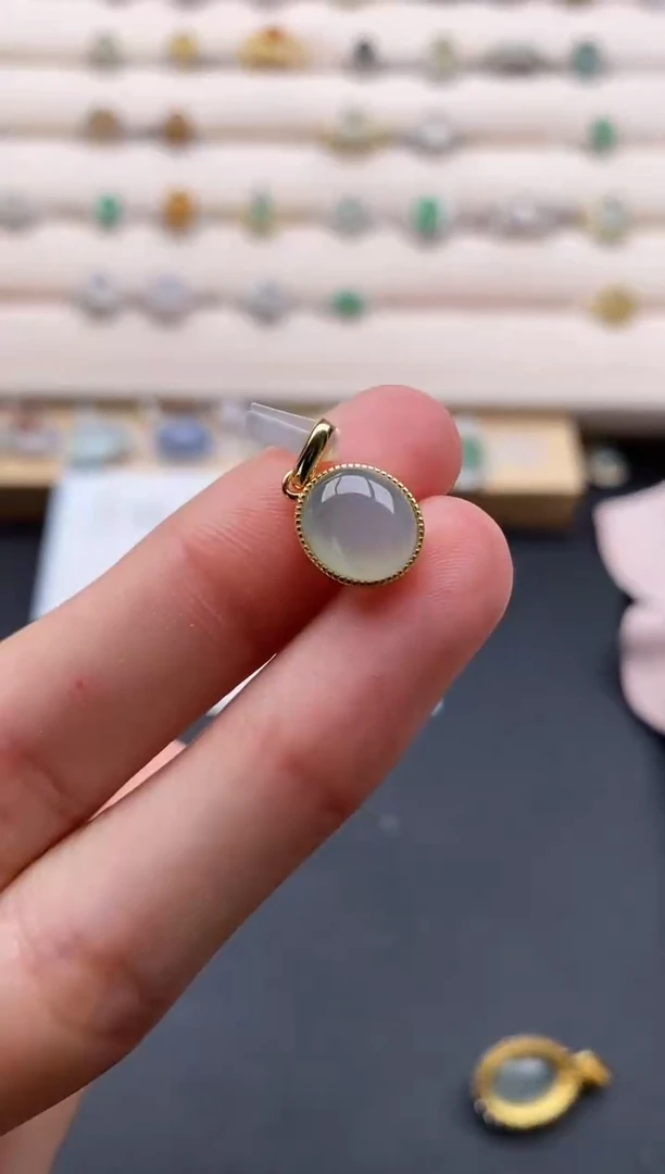 银S925镶嵌戒指翡翠2222222+10