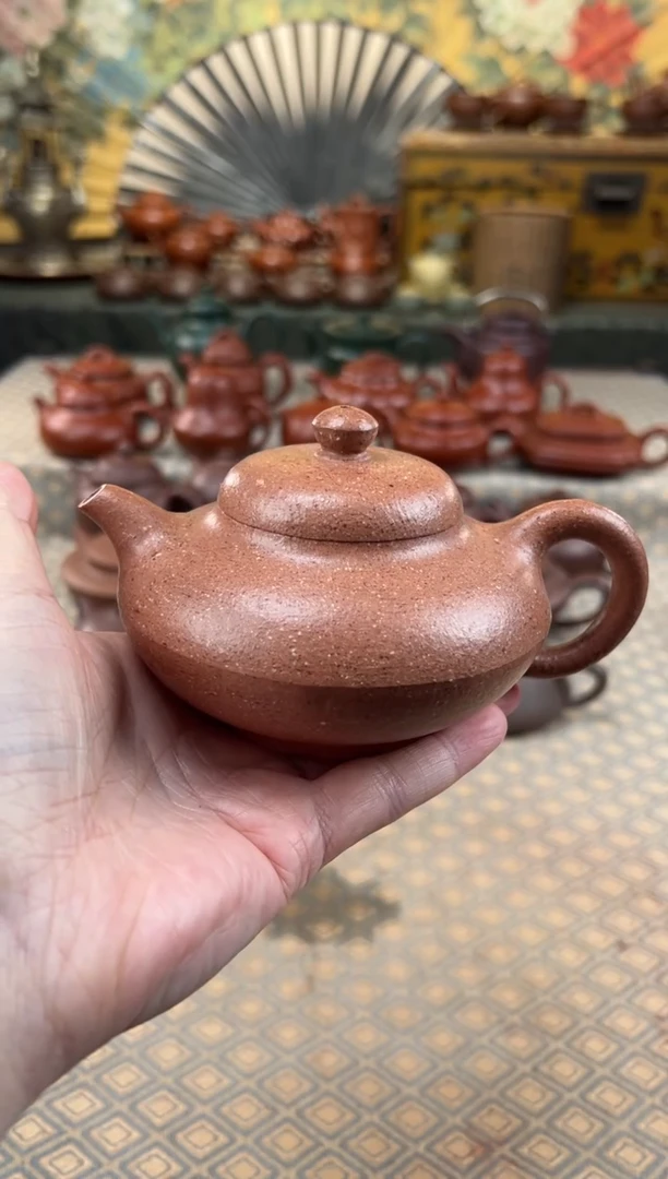 茶壶紫砂低温龙背陶沙合欢壶250CC
