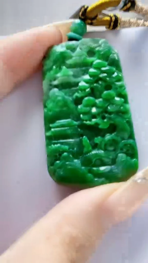 未镶嵌定制翡翠5145DD-毛货挂件8