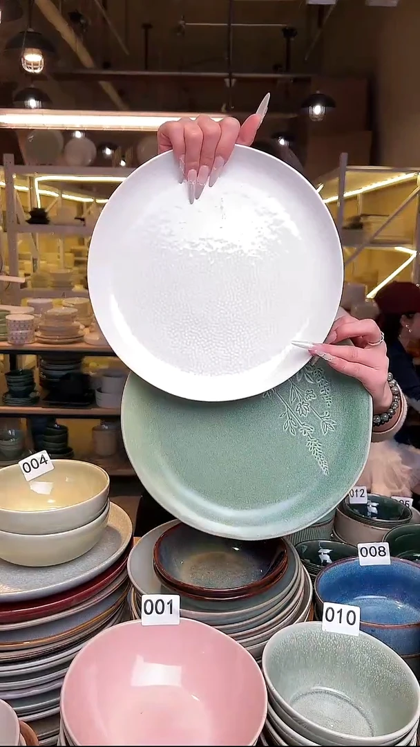 瓷8外贸尾货高温釉下彩陶瓷餐具默认微瑕