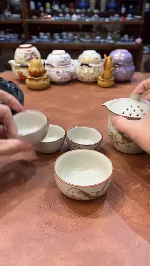 真的很便宜会开片的旅行茶具