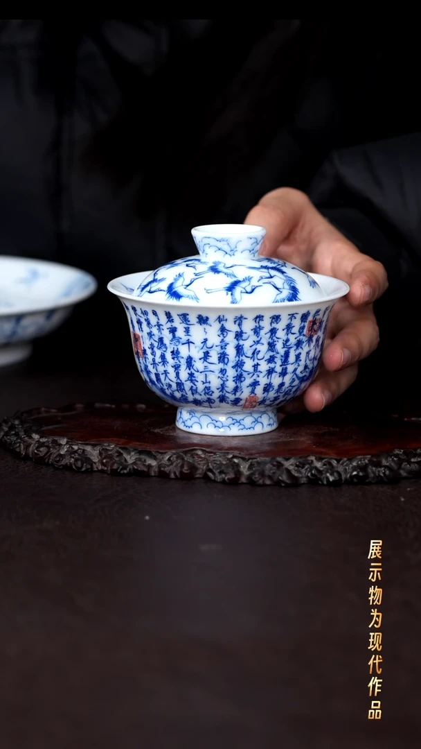 杯子陶景德镇全手工手绘瓷器！