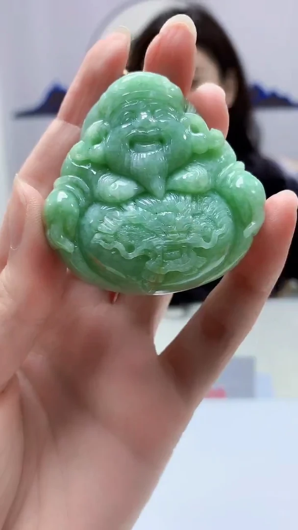 【闪购商品】定制翡翠未镶嵌4829zm-毛货挂件财神65