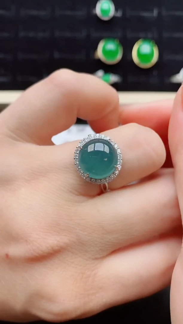 【闪购商品】翡翠戒指银S925镶嵌50850