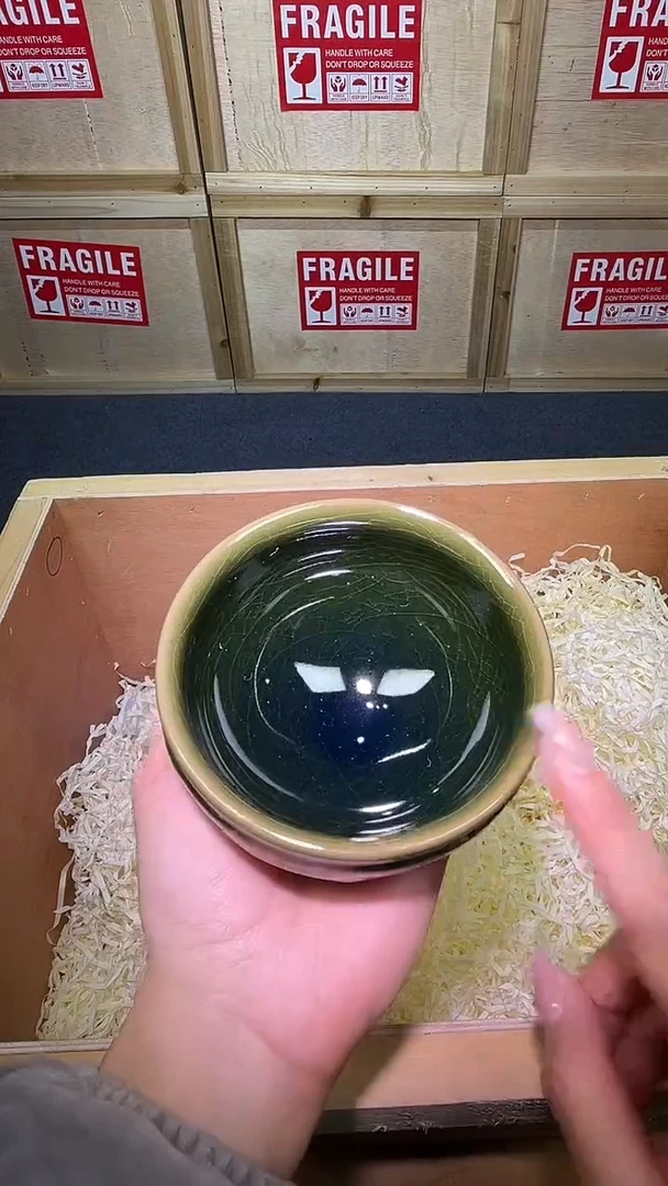 茶盏茶盏主人杯帝王绿雕刻