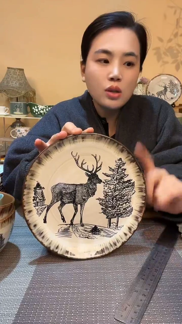 瓷片8英寸盘 介意勿拍