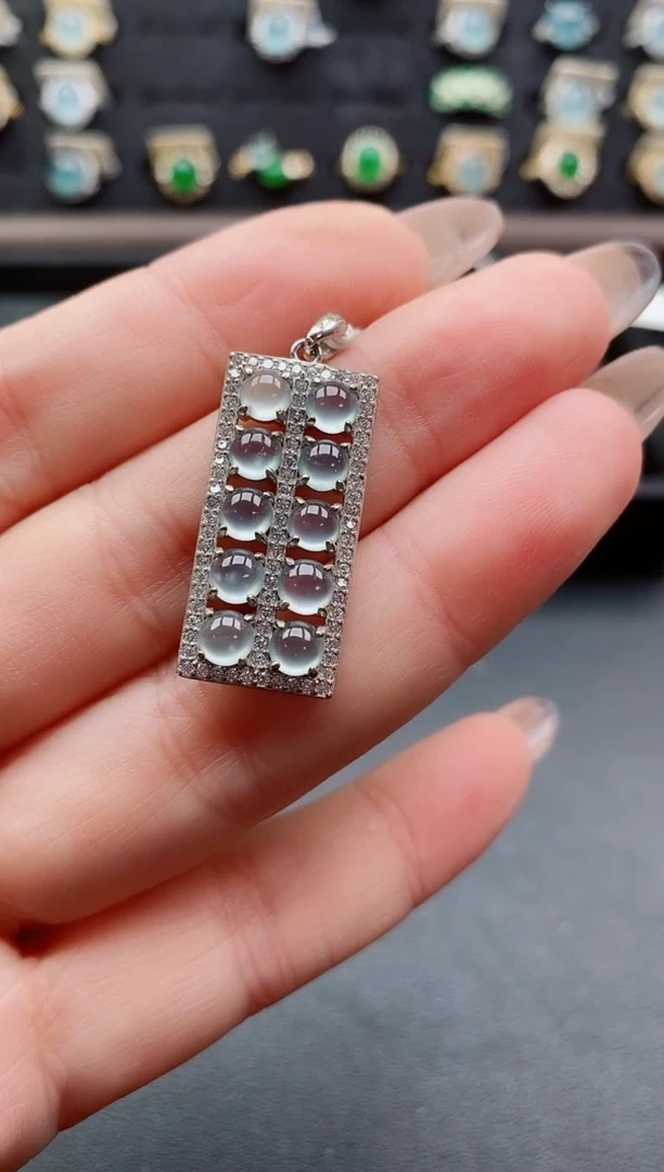 吊坠(不含链)银S925镶嵌翡翠1