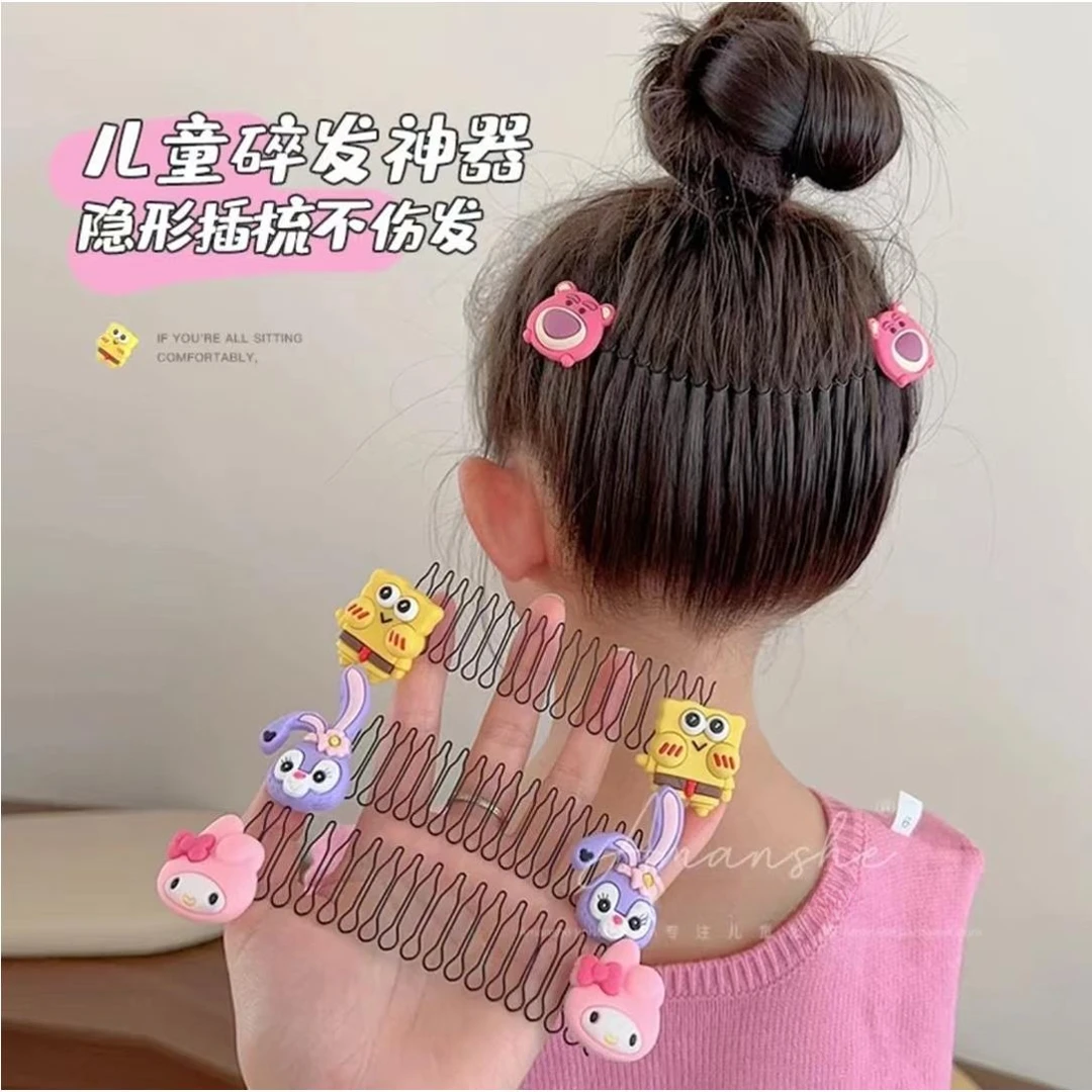 夏季发梳卡通儿童夹子神器刘海盘发器发饰女童后脑勺插梳发卡
