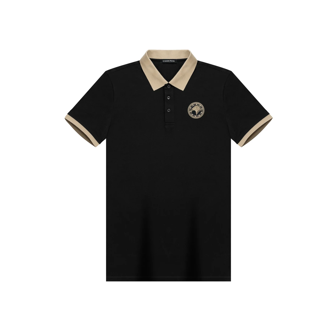 STEFANO专柜撤柜款奢品进口桑蚕丝新款夏季短袖商务透气polo衫