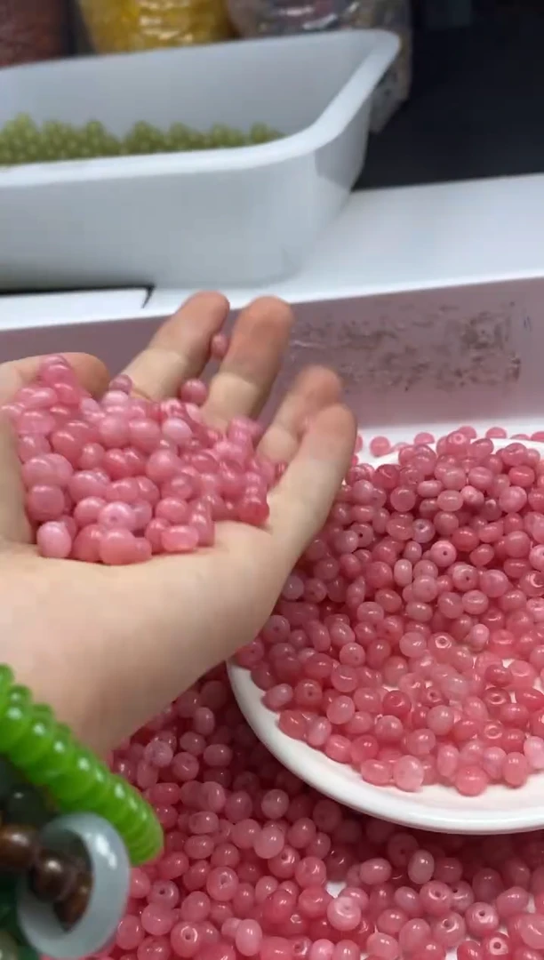玛瑙/玉髓颈饰未镶嵌w1697红纹石算盘6*4mm*50颗