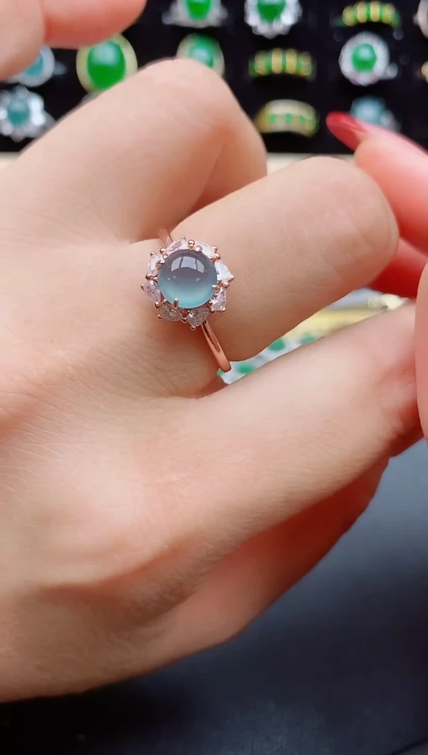 【闪购商品】翡翠戒指银S925镶嵌321321