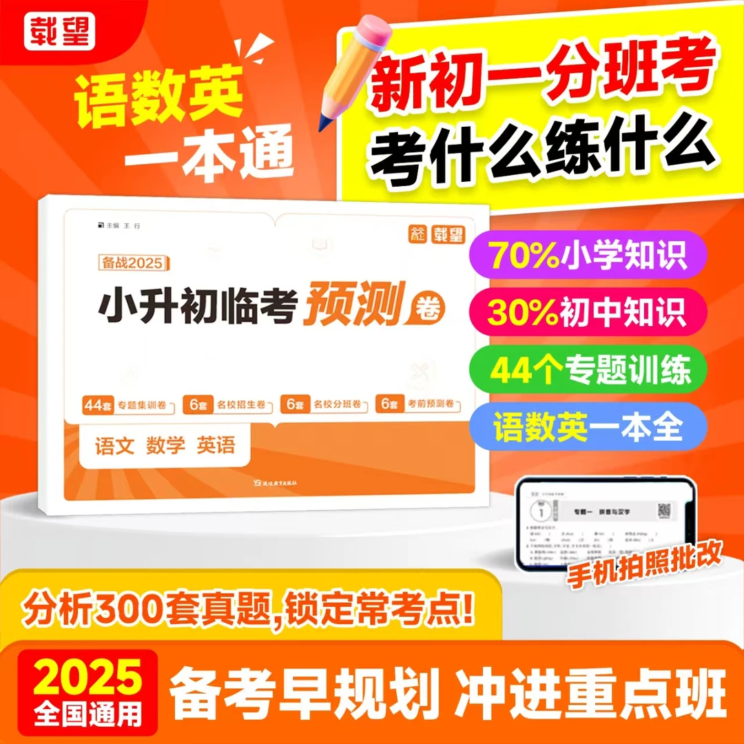 载望【小升初分班考预测卷】2025小升初分班考试必刷题语数英真题卷