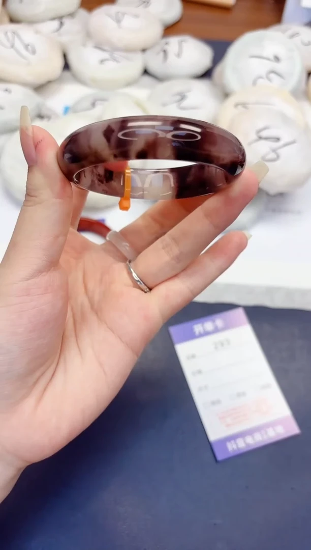 石英质玉手镯未镶嵌293-紫罗兰-圈口54