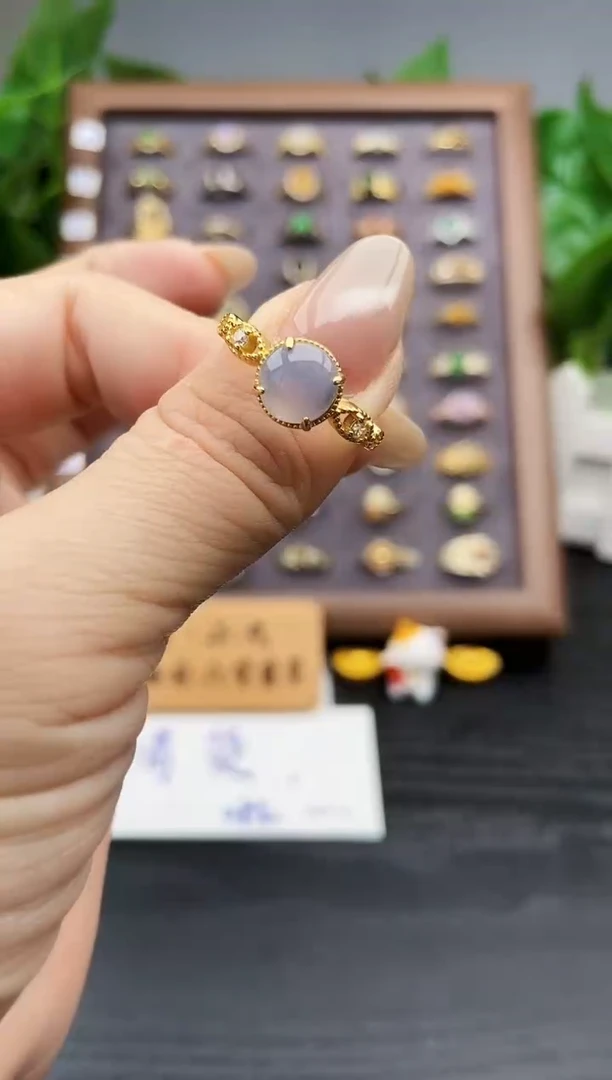 银S925镶嵌戒指翡翠12