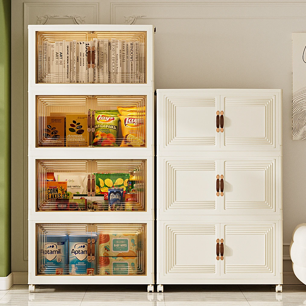 XM56cm面宽磁吸双开门可折叠免安装收纳柜