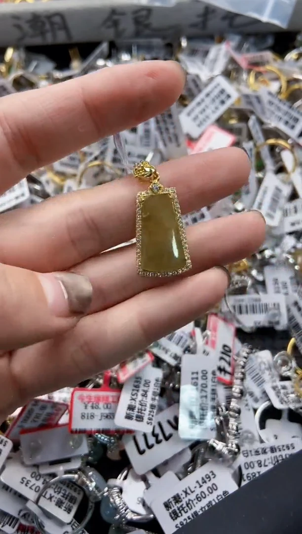 翡翠戒指银S925镶嵌999----3