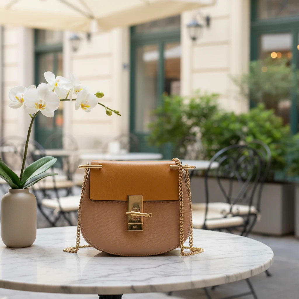 95新 Chloe/蔻依 棕色小猪包1844 9291