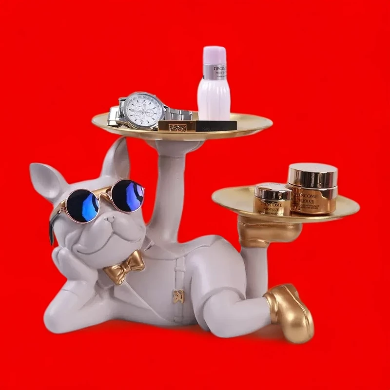 (免沸领取原创爆款视频)创意斗牛犬玄关摆件家居摆件客厅装饰