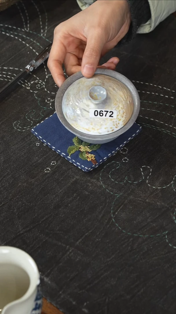 纯柴烧盖碗 0672