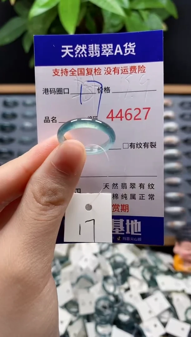 翡翠戒指未镶嵌天然翡翠戒圈4627