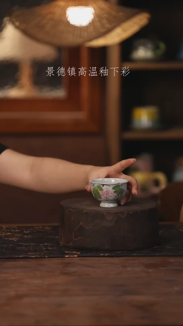 陶瓷景德镇高温釉下手绘陶瓷378