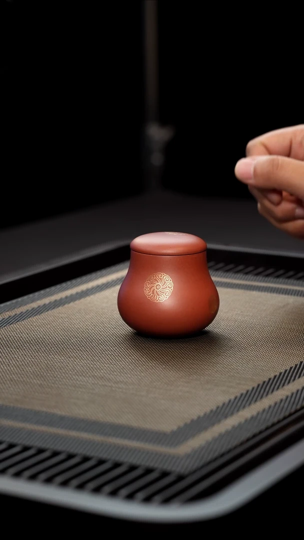 茶壶紫砂半手工清水泥皮球花醒茶罐