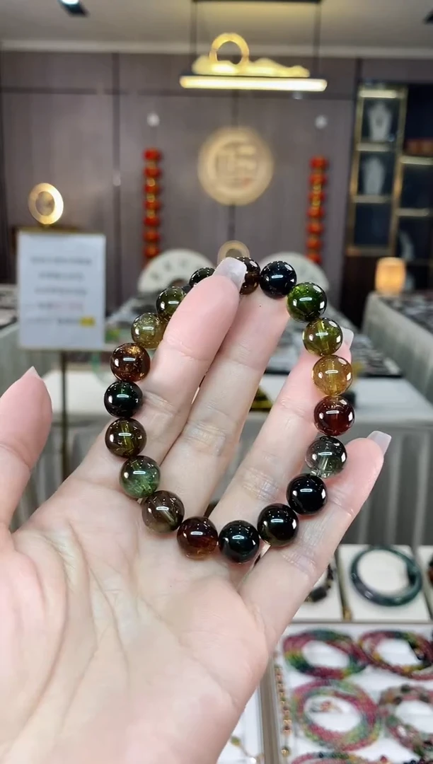 【闪购商品】碧玺单圈手串10mm+未镶嵌（多样性发一条）hon