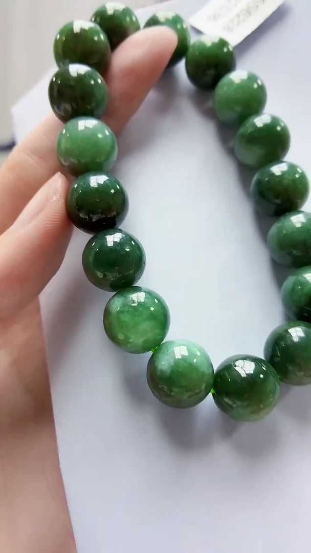 未镶嵌定制翡翠4688zm-毛货手串25
