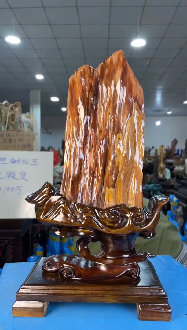 未镶嵌摆件硅化玉33