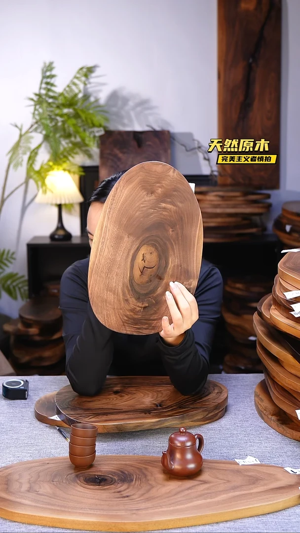 木北美黑胡桃原木.干裂疤结不属于商品质量问题完美主义者慎拍